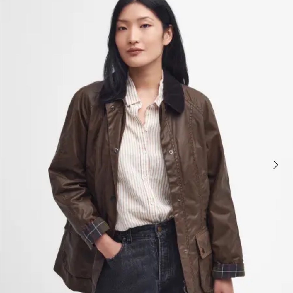 Barbour Brown Bark Beadnell Jacket Size 10 (Medium) NWOT